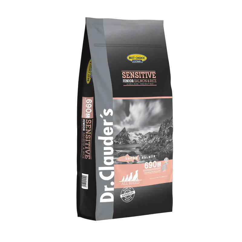 Dr.Clauder’s Sensitive Junior Salmon & Rice лосось та рис 12,5 кг