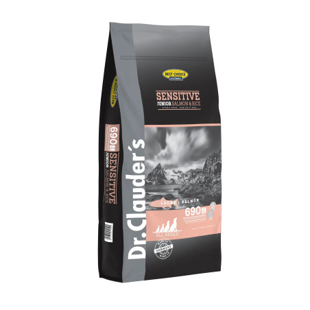 Dr.Clauder’s Sensitive Junior Salmon & Rice лосось та рис 12,5 кг