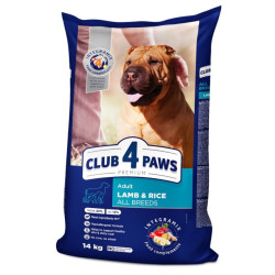 Клуб 4 Лапи Adult All Breeds Lamb & Rice - гіпоалергенний сухий корм з ягням та рисом для дорослих собак усіх порід 14кг