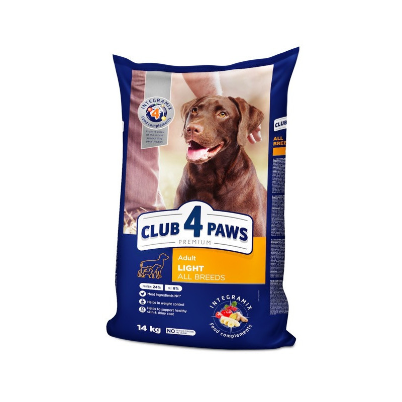 Клуб 4 Лапи Adult All Breeds Light - сухий корм для дорослих собак схильних до ожиріння (контроль ваги) 14кг