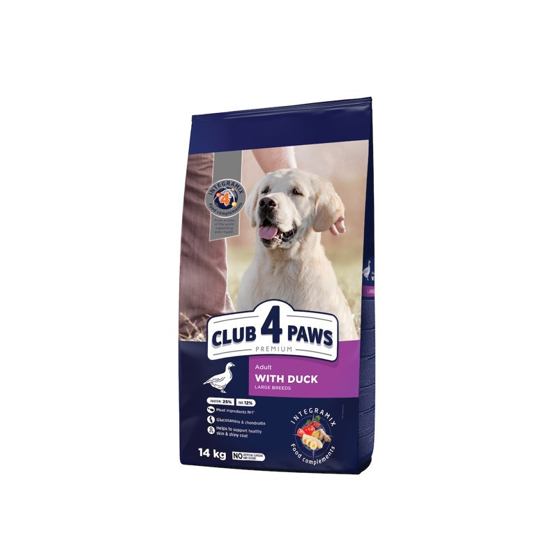 Клуб 4 Лапи Adult Large Breeds Duck - сухий корм з качкою для дорослих собак великих порід 14кг